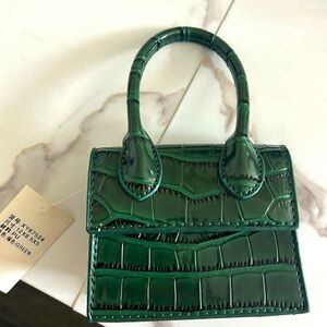 Green Snakeskin Tiny Tote